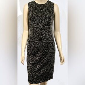 Calvin Klein Metallic Leopard Brown Dress 12